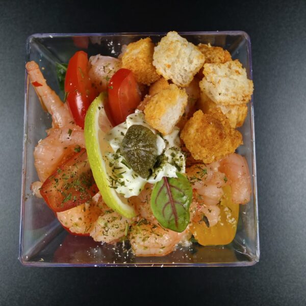 Cēzara salāti ar marinētām garnelēm un avokado (140 g) - Image 3