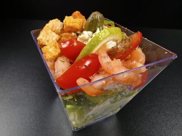 Cēzara salāti ar marinētām garnelēm un avokado (140 g) - Image 4