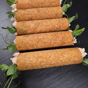 Cannelloni ar krabju, garneļu un laima pildījumu